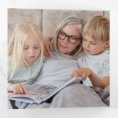 Oh What Fun Photo Personated Kerstmis Drieluik Wenskaart (Binnenzijde eerst)