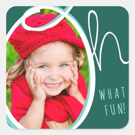 Oh What Fun Photo Sticker (Voorkant)