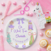 Oh What Fun Purple Nutcracker Birthday Papieren Bordje (Feest)