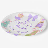 Oh What Fun Purple Nutcracker Birthday Papieren Bordje (Gekanteld)