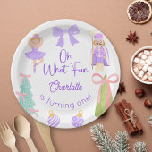 Oh What Fun Purple Nutcracker Birthday Papieren Bordje