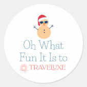 Oh What Fun Ronde Sticker (Voorkant)