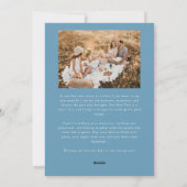 Oh What Fun Script Christmas Photo Denim Blue Feestdagenkaart (Achterkant)