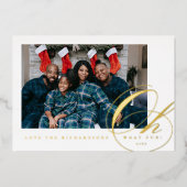 Oh What Fun Script Holiday Photo Folie Kaart (Voorkant)