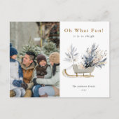 Oh What Fun Sleigh Ride Photo Christmas Feestdagenkaart (Voorkant)