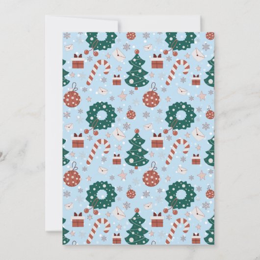 Oh What Fun Snow Kerstfeest Birthday Party Kaart (Achterkant)