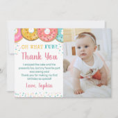 Oh What Fun Sweet Donuts Birthday Party Bedankkaart (Voorkant)