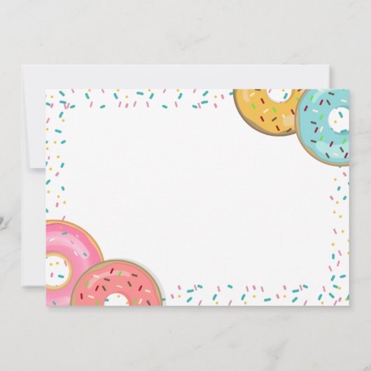 Oh What Fun Sweet Donuts Birthday Party Foto Bedankkaart (Achterkant)