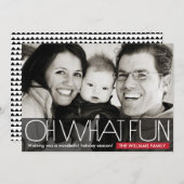 Oh What Fun - vakantiefotokaart Feestdagenkaart (Voorkant / Achterkant)