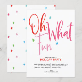 Oh What Fun Whimsical Holiday Party Kaart
