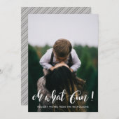 Oh What Fun White Handwrite Holiday Foto Feestdagenkaart (Voorkant / Achterkant)