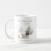 Oh What Fun Winter Sleigh Floral Photo Christmas Koffiemok (Links)