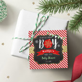 "Oh What Joy, Het is een jongen!" kerstBaby shower Bedankjes Labels