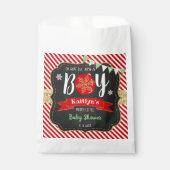 "Oh What Joy, Het is een jongen!" kerstBaby shower Bedankzakje (Voorkant)