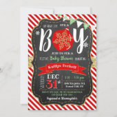 "Oh What Joy, Het is een jongen!" kerstBaby shower Kaart (Voorkant)