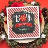 "Oh What Joy, Het is een jongen!" kerstBaby shower Servet