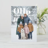 Oh What Pure Joy Holiday Photo Feestdagenkaart (Staand voorkant)