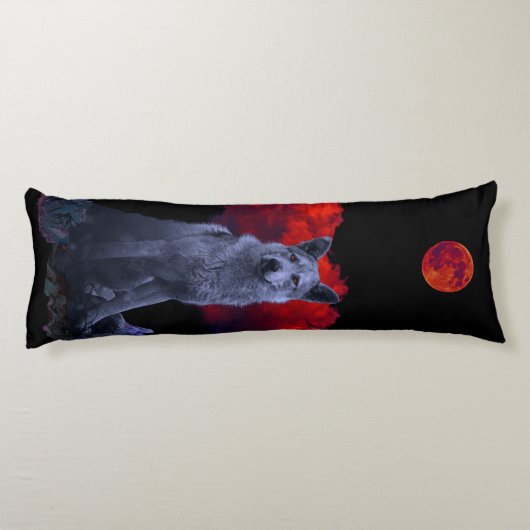 Oh Wolf Moon | Gothic Body Pillow Lichaamskussen (Achterkant)