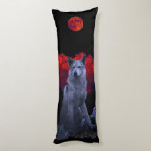 Oh Wolf Moon | Gothic Body Pillow Lichaamskussen (Achterkant (Verticaal))