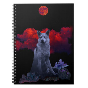 Oh Wolf Moon   Gothic Spiral Notitieboek