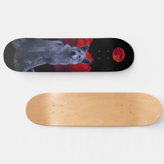 Oh Wolf Moon | Gothic Werewolf Skateboard (Horizontaal)