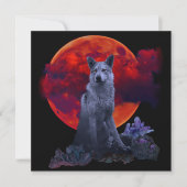 Oh Wolf Moon | Gothic Wolf Kaart (Voorkant)