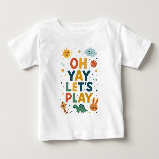 Oh Yay Let's Play - Leuke Kinder kamer muurkunst (Voorkant)