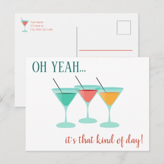 OH YEAH...zo'n dag Briefkaart (Voorkant / Achterkant)