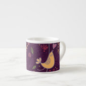 Oh Yellow Birdie Espresso Kop (Voorkant rechts)