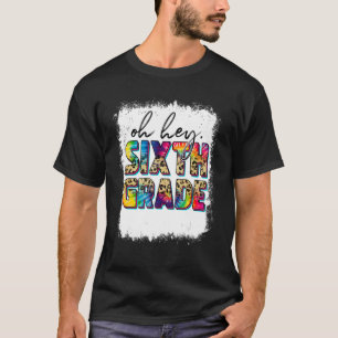 Oh, zesde graad terug naar school Tie Dye Leopard T-shirt