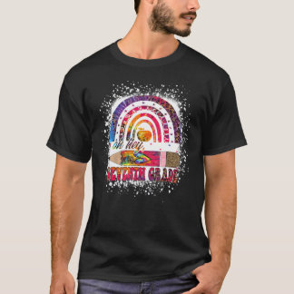 Oh, zevende gradenregenboog Tie Dye Leopard Terug T-shirt