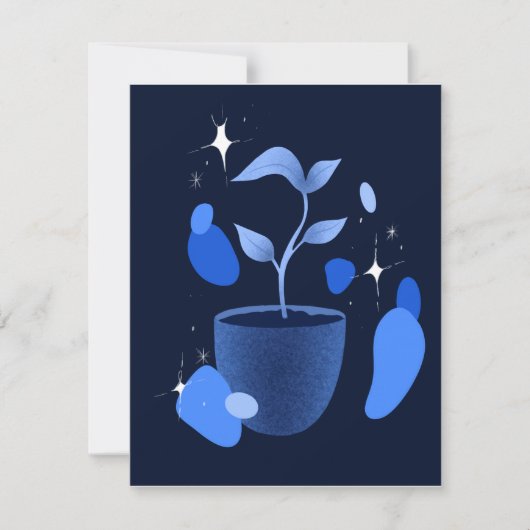 Oh zo blauw bedankkaart (Voorkant)