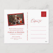 Oh, zo eenvoudig Jolly Simple Script Modern kerstf Feestdagenkaart (Achterkant)