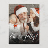 Oh, zo eenvoudig Jolly Simple Script Modern kerstf Feestdagenkaart (Voorkant)