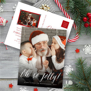 Oh, zo eenvoudig Jolly Simple Script Modern kerstf Feestdagenkaart