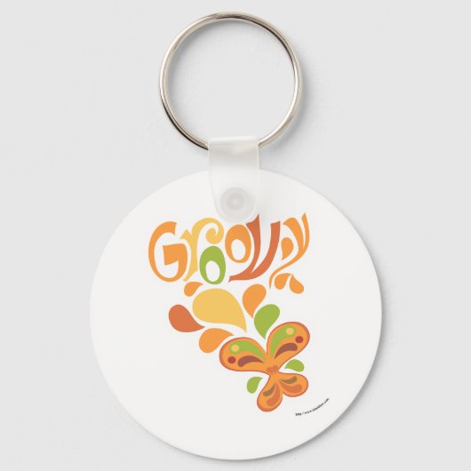 Oh, zo groovy leuke typografie sleutelhanger (Voorkant)