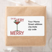 Oh zo HEEL VROLIJK Kerstfeest Etiket (Insitu)