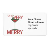 Oh zo HEEL VROLIJK Kerstfeest Etiket (Voorkant)