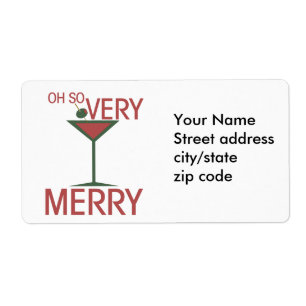Oh zo HEEL VROLIJK Kerstfeest Etiket