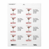 Oh zo HEEL VROLIJK Kerstfeest Etiket (Full Sheet)