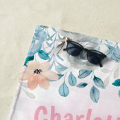 Oh Zo Meisjesachtig Schattige Gelukkige Kattenvrie Strandlaken (In situ)