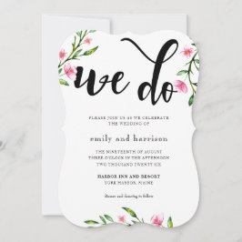 Oh zo mooi typografie bruiloft uitnodiging