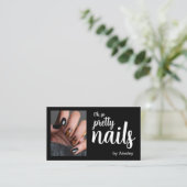 Oh Zo Mooie Nagelstylist Script Foto Visitekaartje (Staand voorkant)