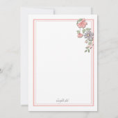 Oh zo roze uitnodiging (Achterkant)