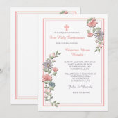 Oh zo roze uitnodiging (Voorkant / Achterkant)