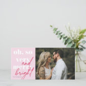 Oh zo vriendelijk en helder kerstfeest feestdagenkaart (Staand voorkant)