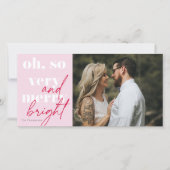 Oh zo vriendelijk en helder kerstfeest feestdagenkaart (Voorkant)