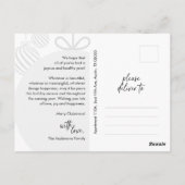 Oh zo vrolijk, familiefoto, kerstgroet briefkaart (Achterkant)