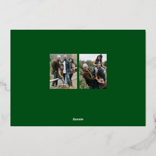 Oh zo Vrolijk Kerstfeest Folie Feestdagenkaart (Achterkant)