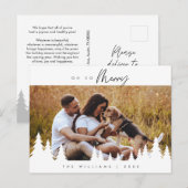 Oh zo vrolijk, moderne rustieke kerst familie foto briefkaart (Voorkant / Achterkant)